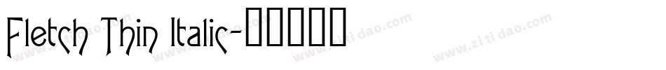 Fletch Thin Italic字体转换